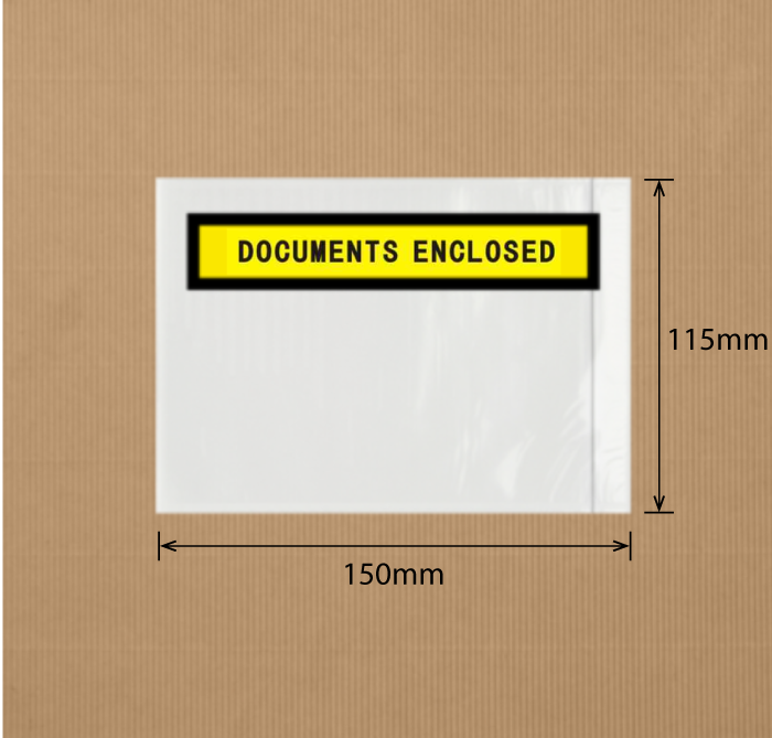 CLEAR Document Enclosed Self Adhesive Packaging Envelopes (Doculopes ...