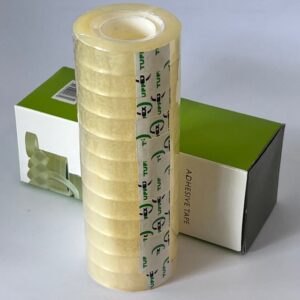 CLEAR Tuffex Stationary Tape - 12mm x 33m - 25mm Core | Qty: 12 Rolls