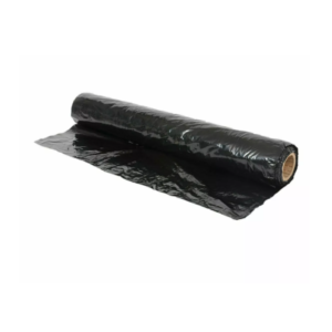 BLACK Poly Film Builders Film Concrete Underlay - HDPE Material - Medium Impact - 4m(2m Centrefold) x 50m - 200um