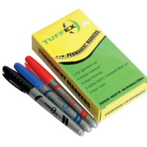 BLACK Bullet Tip Permanent Marker - 2mm | Qty: 12 Units