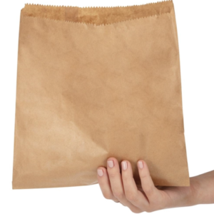 BROWN Kraft #12 Long Flat Paper Bags - 300mm x 450mm | Qty: 500 Units