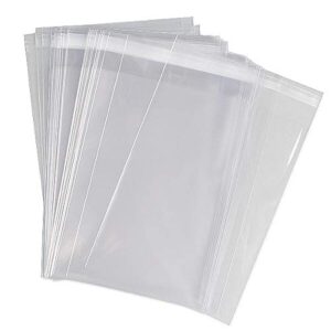 CLEAR Strip Seal Bags - 116mm x 230mm + 38mm(Flap) - 40um | Qty: 1,000 Bags