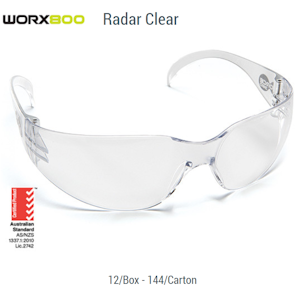 Radar Clear Lens Safety Glasses | Qty: 12 Units