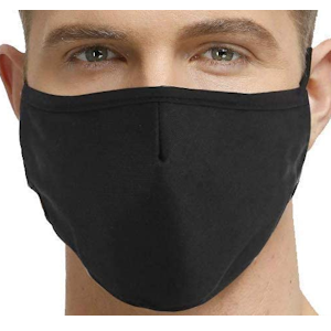BLACK Fabric Face Mask