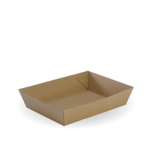 BROWN Kraft Cake Tray (Food Tray) - 180mm x 130mm x 42.5mm | Qty: 200 Units