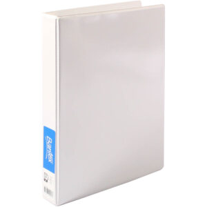 WHITE Bantex A4 Lever Arch Insert Binder - 25mm 3D Ring Spine - 200 Sheets of 80gsm Capacity