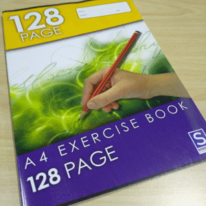 A4 Exercise Book 128 Page Book - 8mm Ruled Pages