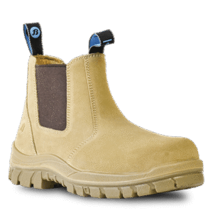 Wheat Suede Slip On Safety Boot