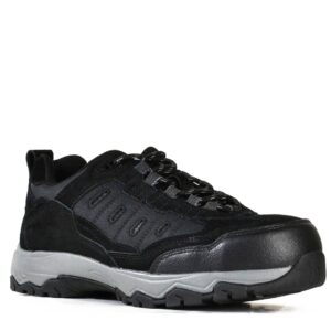 BLACK Suede Lace Up Safety Jogger