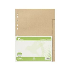 A4 Ecoboard Divider - 5 Tabs/Pack