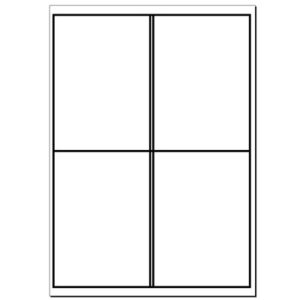 A4 Plain Permanent Adhesive Laser Sheets - 1 Labels/Sheet | Qty: 100 Sheets