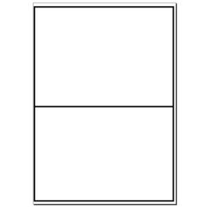 A4 Plain Permanent Adhesive Laser Sheets - 2 Labels/Sheet | Qty: 100 Sheets