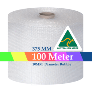 CLEAR 10mm Air Bubble Cushioning Wrap Roll - 375mm x 100m