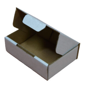 WHITE Single-Wall Die-Cut Cardboard Carton - 95mm x 70mm x 30mm | Qty: 100 Cartons