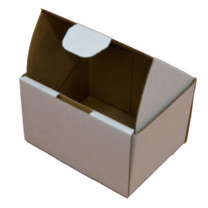 WHITE Single-Wall Die-Cut Cardboard Carton - 125mm x 100mm x 75mm | Qty: 25 Cartons