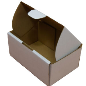 WHITE Single-Wall Die-Cut Cardboard Carton - 150mm x 100mm x 70mm | Qty: 25 Cartons