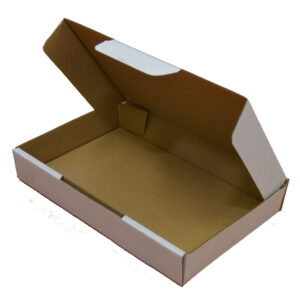 WHITE Single-Wall Die-Cut Cardboard Carton - 220mm x 145mm x 35mm | Qty: 25 Cartons