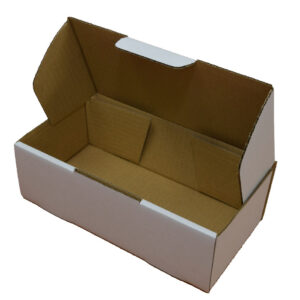 WHITE Single-Wall Die-Cut Cardboard Carton - 240mm x 125mm x 75mm | Qty: 25 Cartons