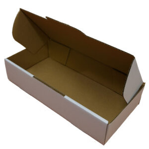 WHITE Single-Wall Die-Cut Cardboard Carton - 320mm x 160mm x 70mm | Qty: 25 Cartons