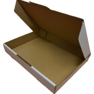 WHITE Single-Wall Die-Cut Cardboard Carton - 340mm x 240mm x 50mm | Qty: 25 Cartons