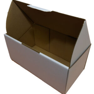 WHITE Single-Wall Die-Cut Cardboard Carton - 350mm x 180mm x 150mm | Qty: 25 Cartons