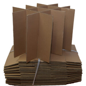 BROWN Single-Wall 12 Cell Wine Bottle Cardboard Divider | Qty: 10 Dividers