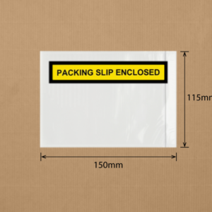 CLEAR Packing Slip Enclosed Self Adhesive Packaging Envelopes (Doculopes) - 115mm x 150mm | Qty: 1,000 Units
