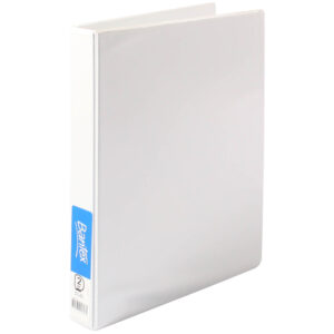 WHITE & BLACK Bantex A4 Lever Arch Insert Binder - 50mm 2D Ring Spine - 400 Sheets of 80gsm Capacity