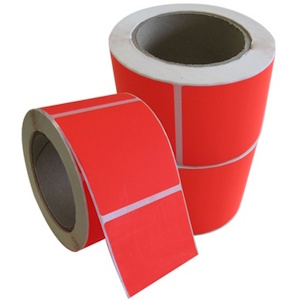 RED Plain Fluro Perforated Pallet Labels - 150mm x 210mm | Qty: 500 Labels
