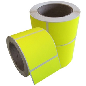 YELLOW Plain Fluro Perforated Pallet Labels - 150mm x 210mm | Qty: 500 Labels