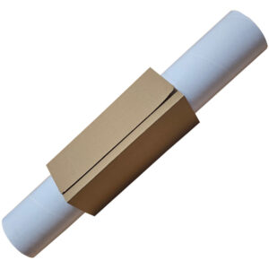 90mm x 400mm long - Square Sleeve for Mailing Tube | Qty: 20 Cartons