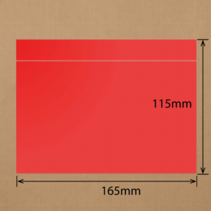RED Plain Self Adhesive Packaging Envelopes (Doculopes) - 115mm x 165mm | Qty: 1,000 Units