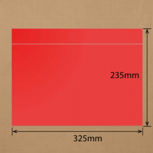 RED Plain Self Adhesive Packaging Envelopes (Doculopes) - 325mm x 235mm | Qty: 500 Units