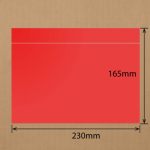 RED Plain Self Adhesive Packaging Envelopes (Doculopes) - 230mm x 165mm | Qty: 1,000 Units