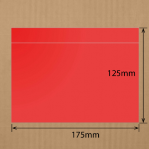 RED Plain Self Adhesive Packaging Envelopes (Doculopes) - 175mm x 125mm | Qty: 1,000 Units