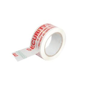 SECURITY Printed Messaging Tape - Red on White - 48mm x 100m - 50um | Qty: 6 Rolls