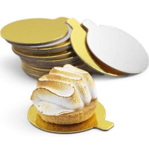 SILVER / GOLD Rectangle Cake Base - 110mm x 65mm | Qty: 1,000 Units