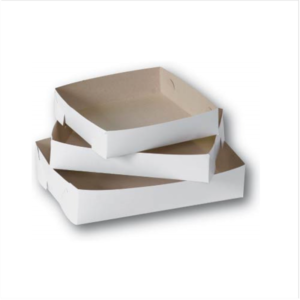GREY / WHITE Cake Tray (Food Tray) - 255mm x 175mm x 50mm | Qty: 200 Units