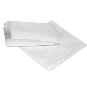 WHITE Kraft #6 Long Flat Paper Bags - 235mm x 320mm | Qty: 500 Units