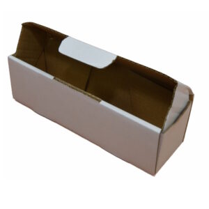 WHITE Single-Wall Die-Cut Cardboard Carton - 250mm x 75mm x 75mm | Qty: 25 Cartons