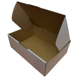 WHITE Single-Wall Die-Cut Cardboard Carton - 430mm x 305mm x 140mm | Qty: 25 Cartons