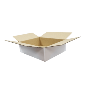 WHITE Single-Wall Cardboard Carton - 365mm x 280mm x 95mm | Qty: 25 Cartons