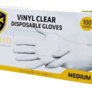 Apollo CLEAR Vinyl Powder Free Examination Gloves | Qty: 100 Units